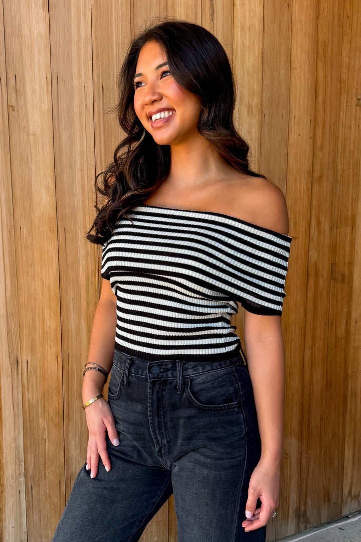 Set The Tone Striped Top