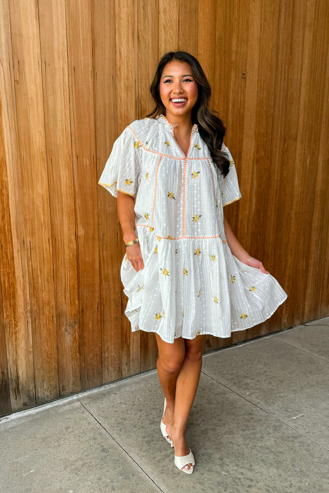 My Heart Blooms Embroidered Dress