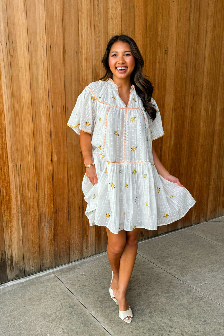 My Heart Blooms Embroidered Dress