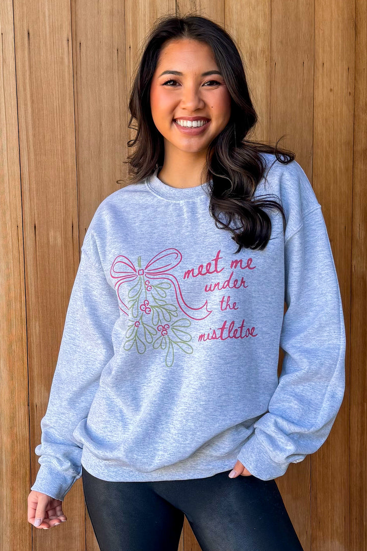 Meet Me Under the Mistletoe Ash Sweatshirt
