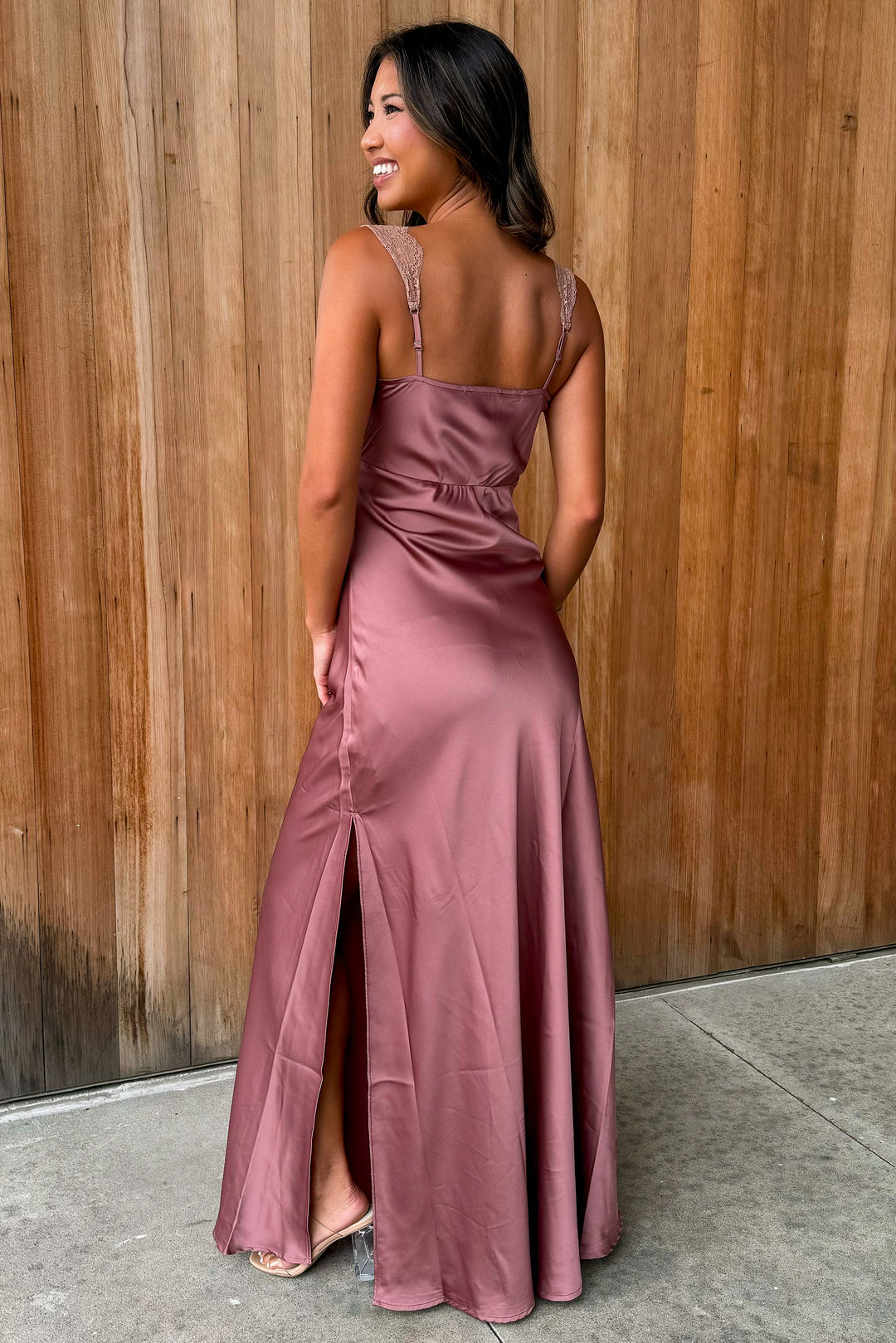 Lovely Night Blush Slip Maxi Dress