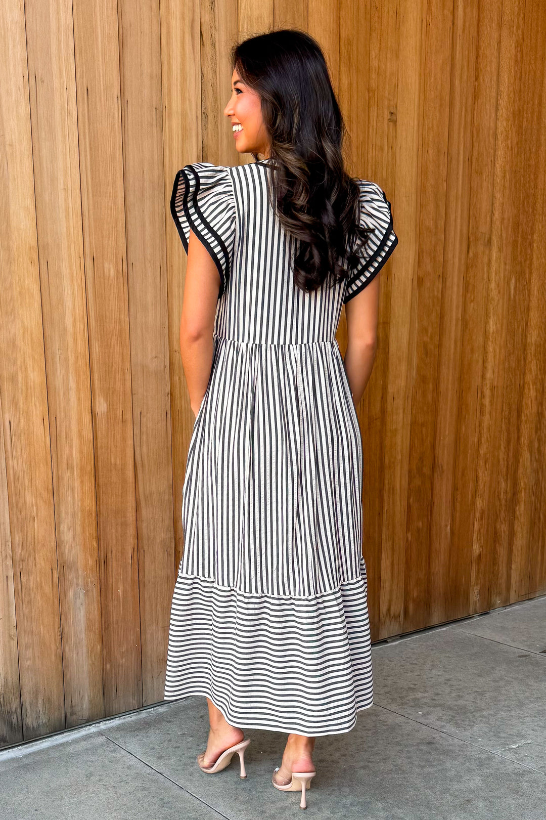Read my Mind Striped Midi Dress