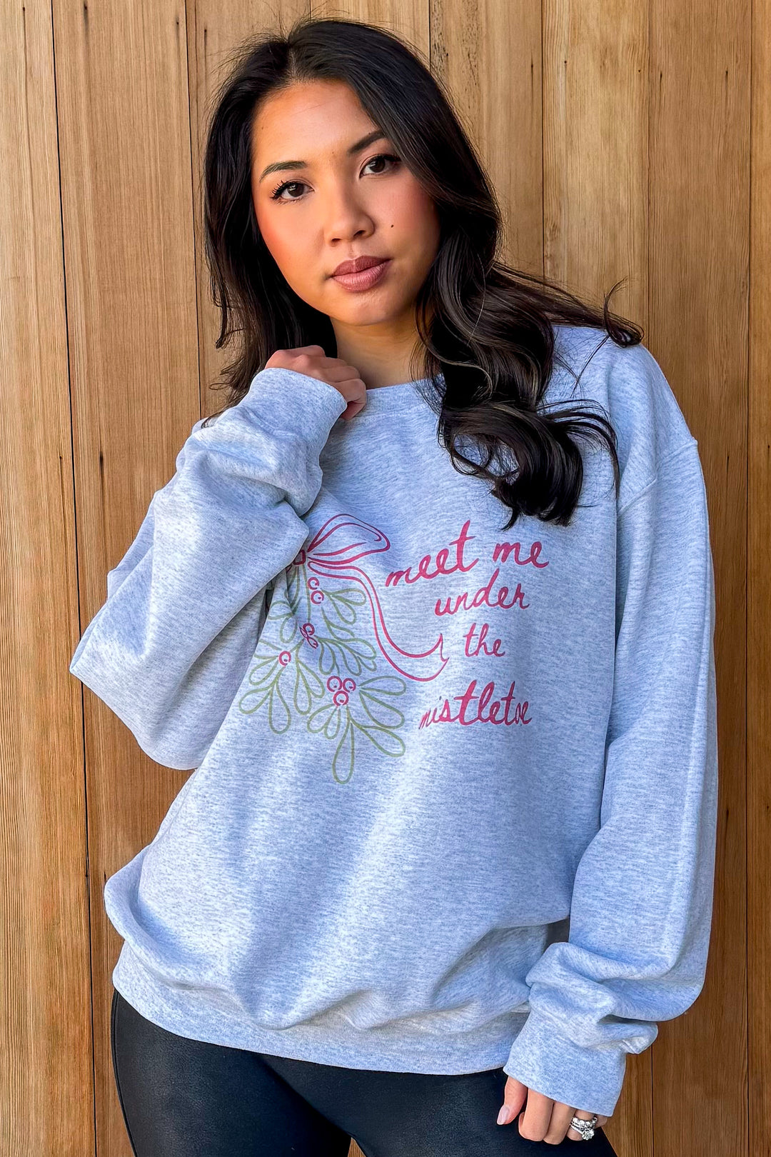 Meet Me Under the Mistletoe Ash Sweatshirt