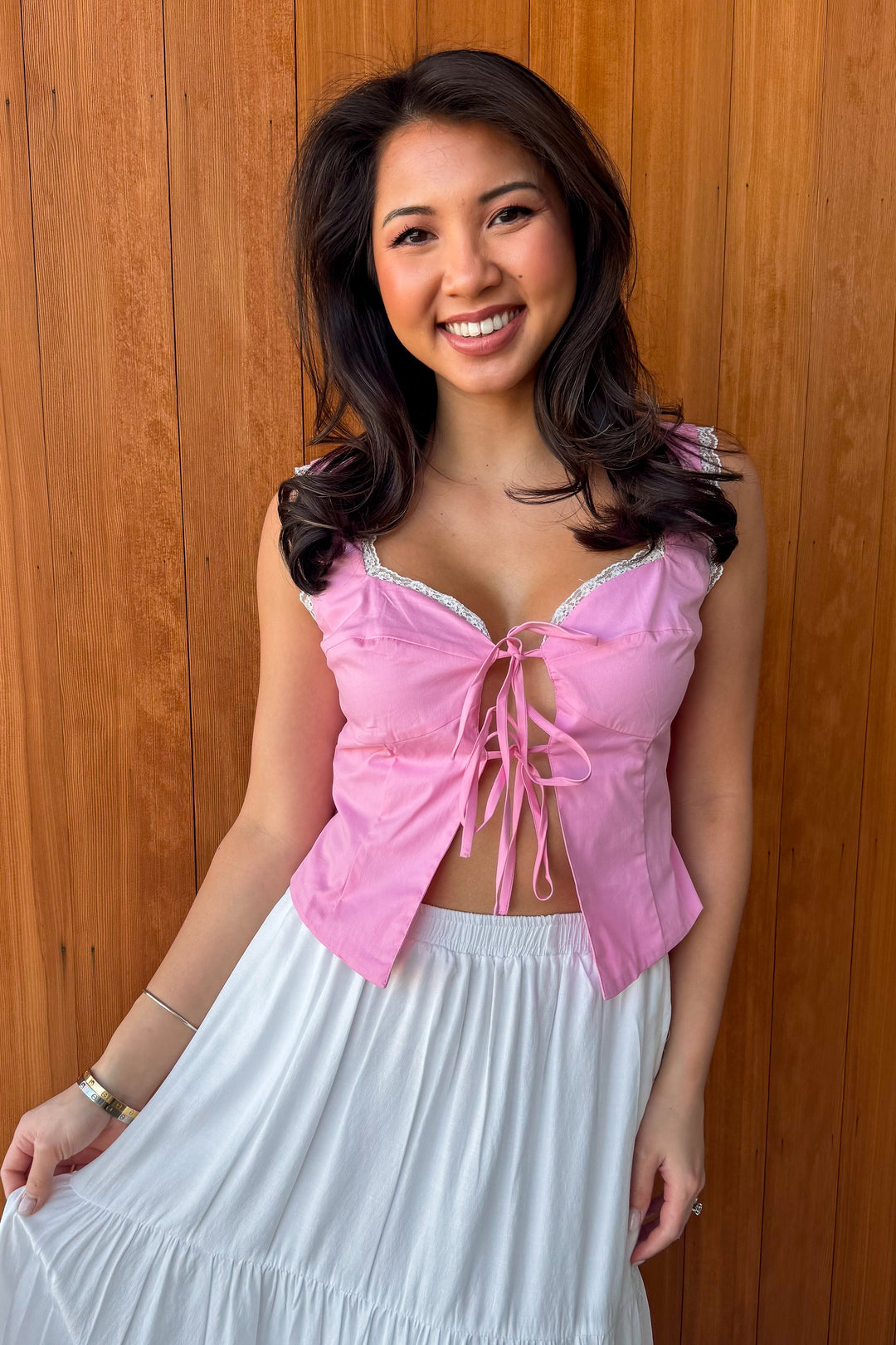 All you Need Tie Front Top