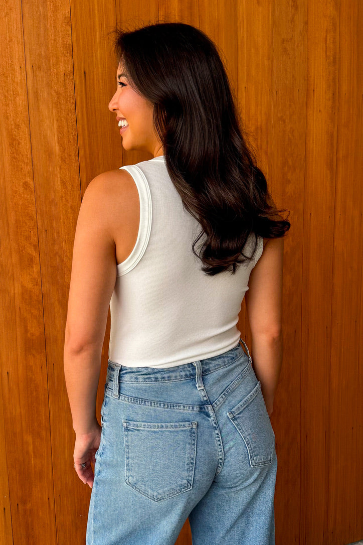 Low Key Knit Tank - Off White