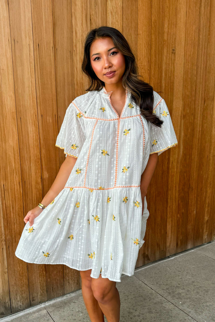 My Heart Blooms Embroidered Dress