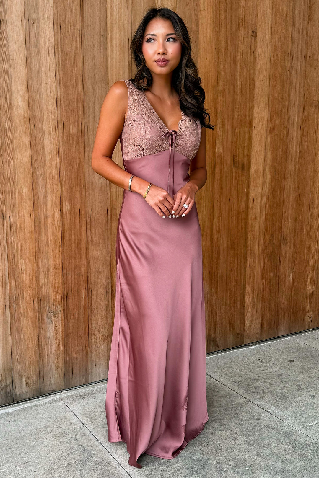 Lovely Night Blush Slip Maxi Dress