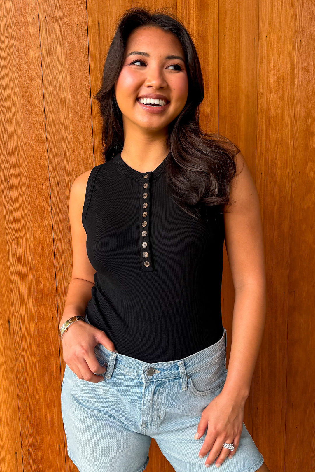 Low Key Knit Tank - Black