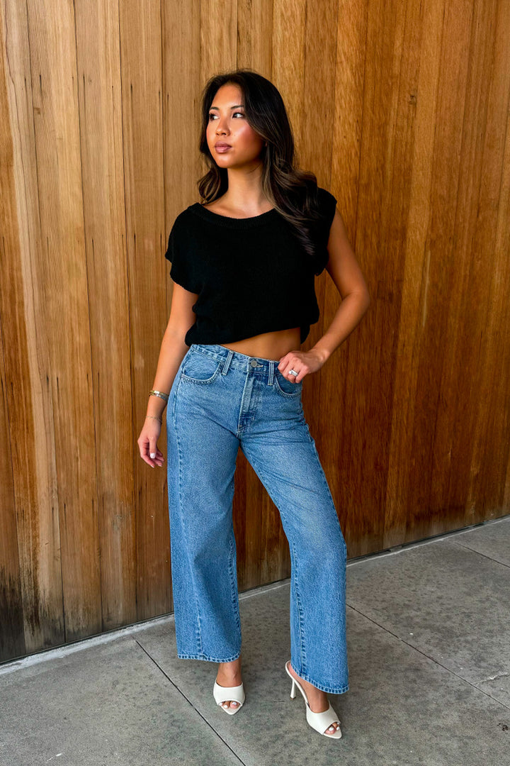 One More Thing Knit Top - Black