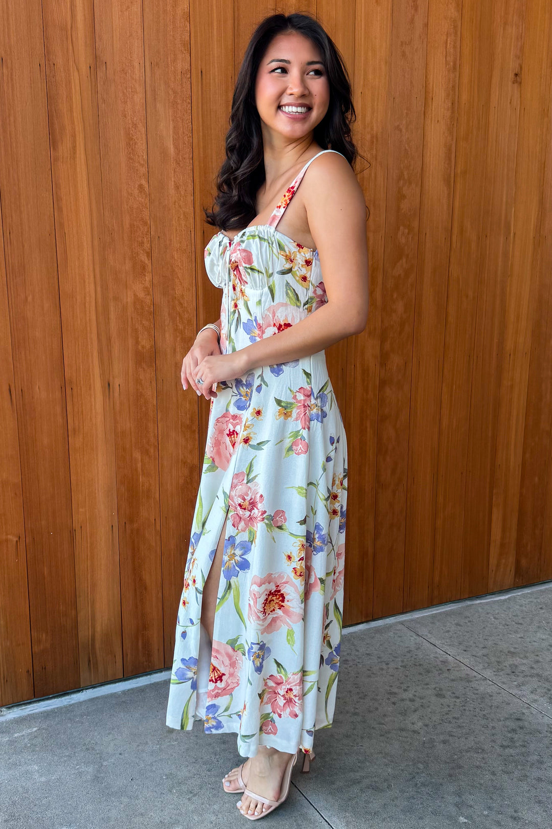 Destined For Romance Midi Dress- Spring Garden