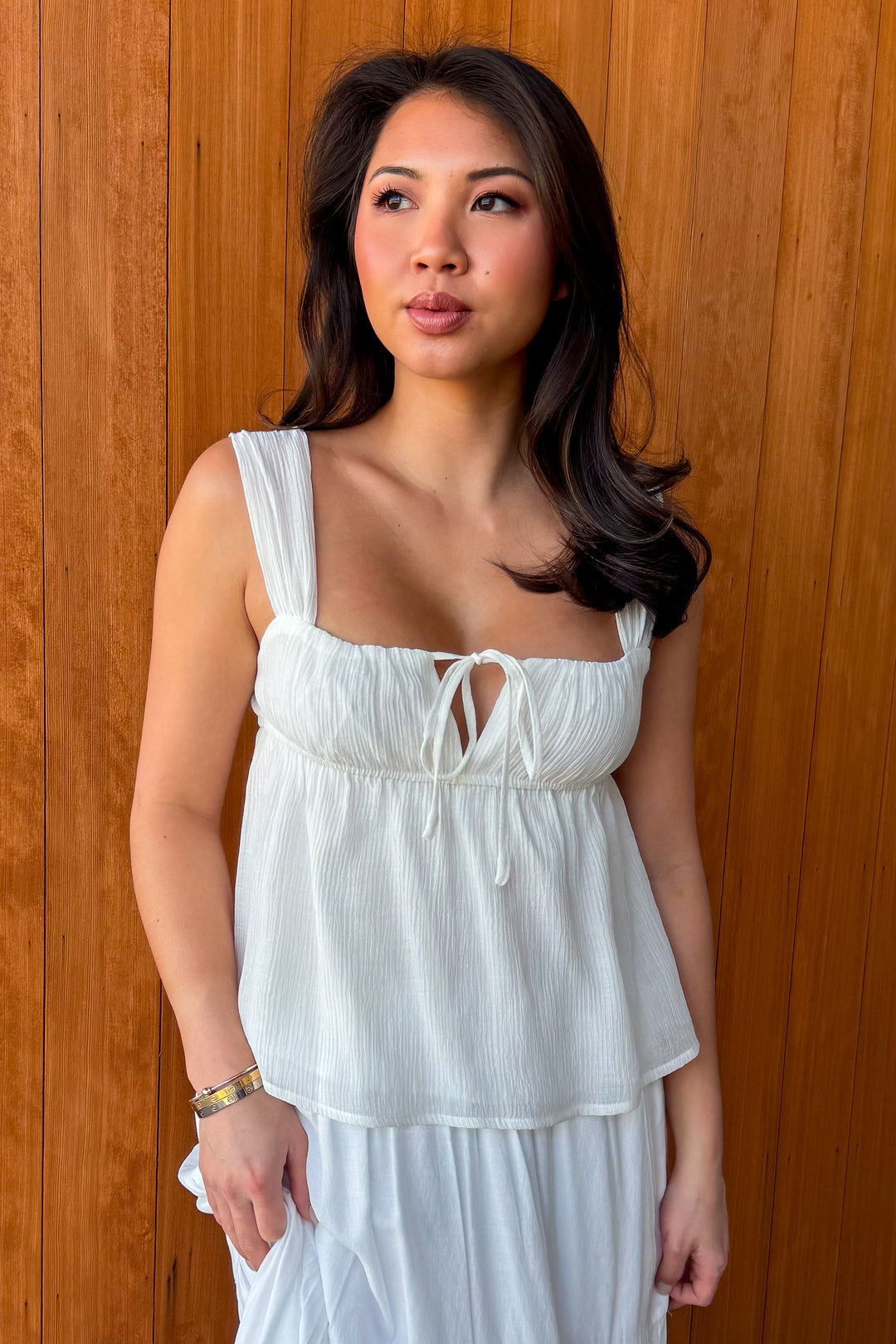 Easy Breezy Top-Ivory