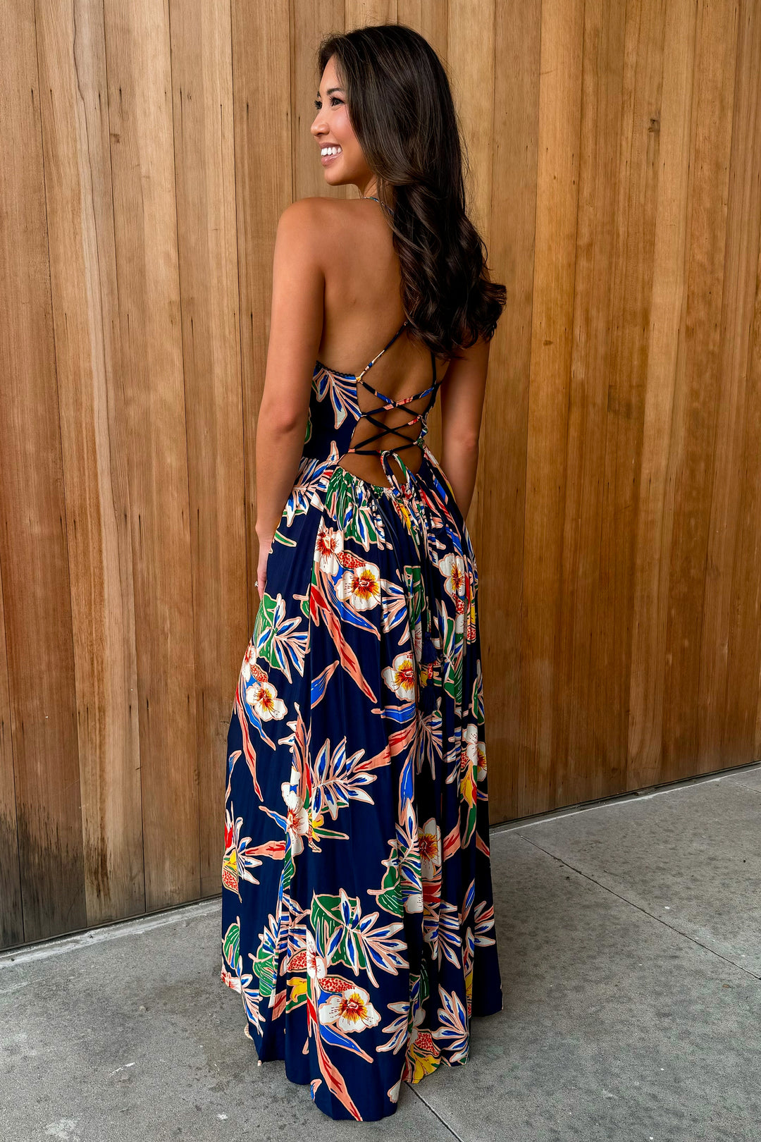 Meet Me in Maui Navy Maxi Dress