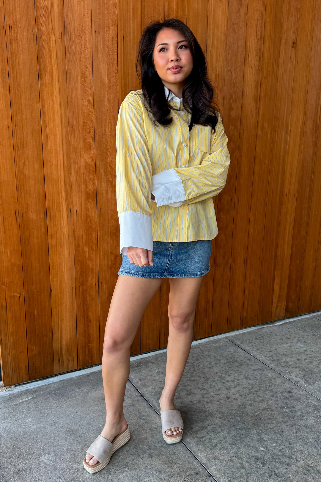 Spring Sights Collared Top