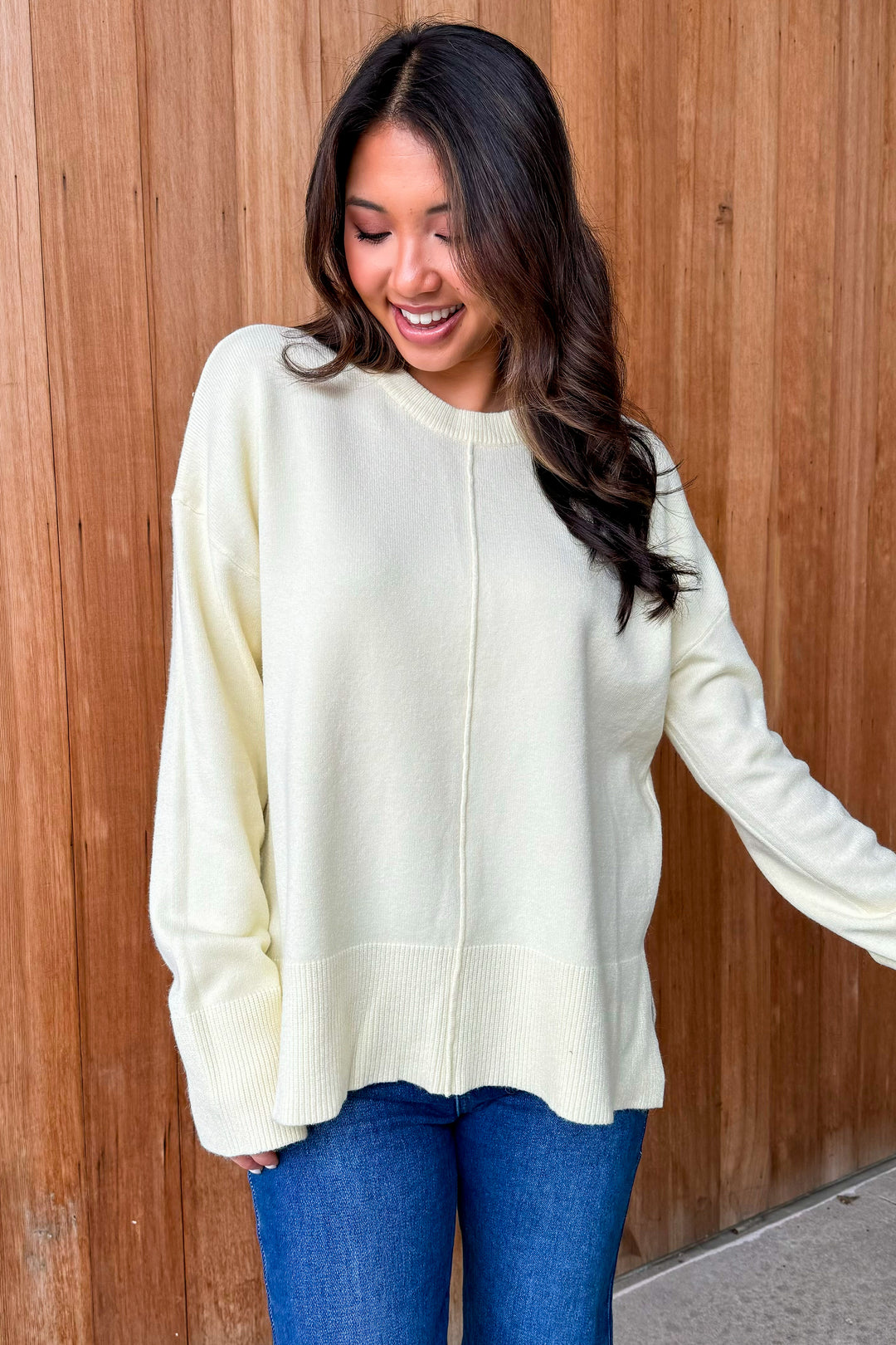 Fireside Cozy Lightweight Ivory Sweater