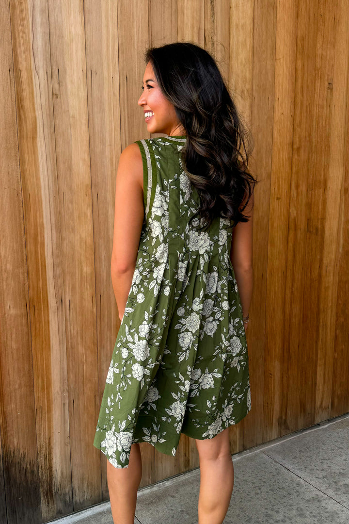 So it Goes Pleated Floral Mini Dress