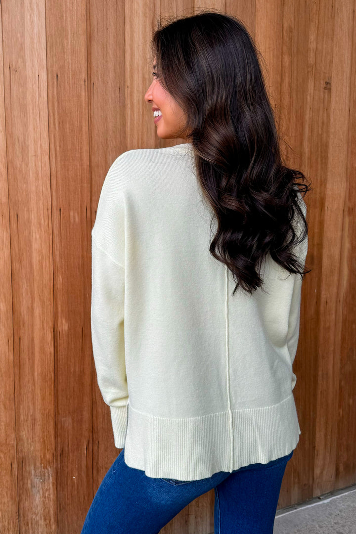 Fireside Cozy Lightweight Ivory Sweater