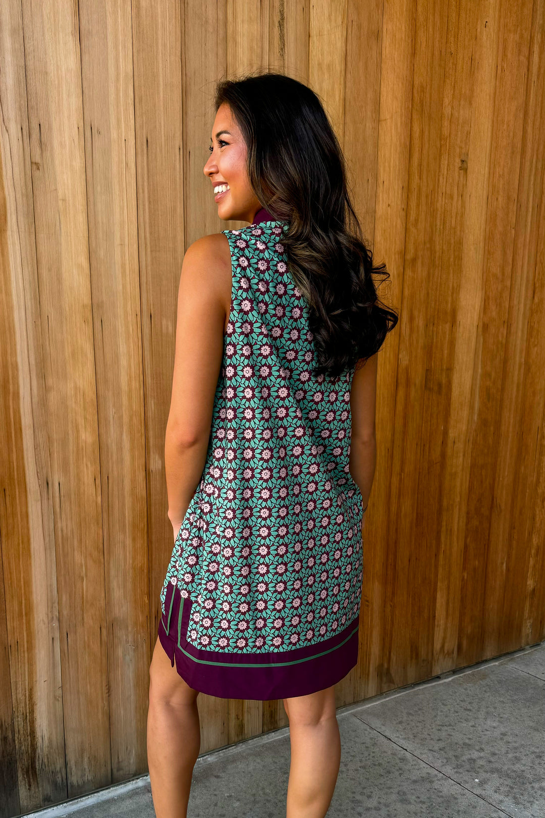 City Blooms Floral Mini Dress - Forest