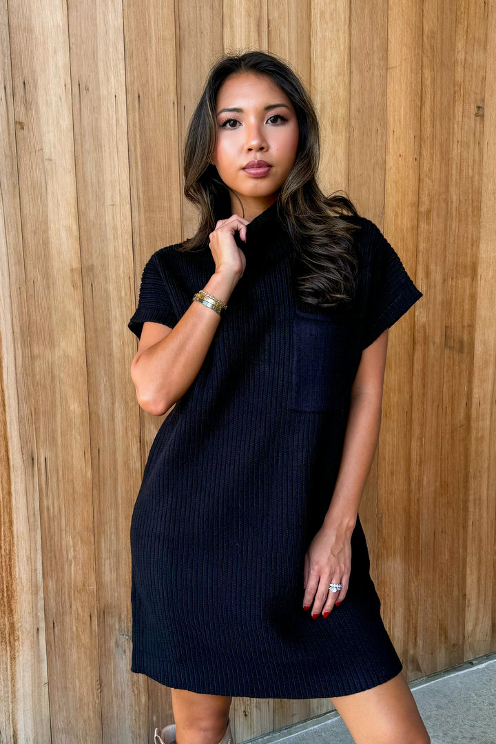 Nothing Basic Black Sweater Dress