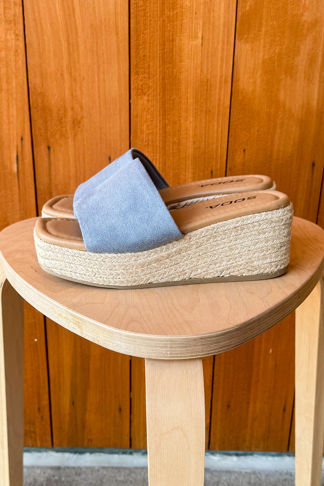 Sienna Espadrille Wedge Sandal- Lt Blue