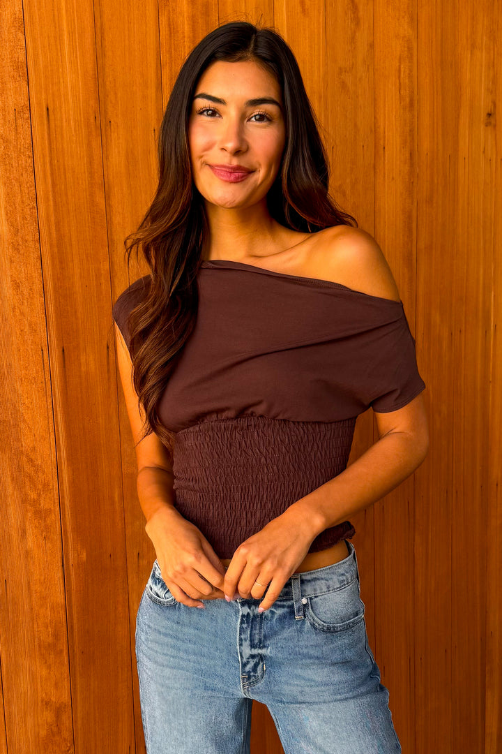 Taking Chances Top- Brown