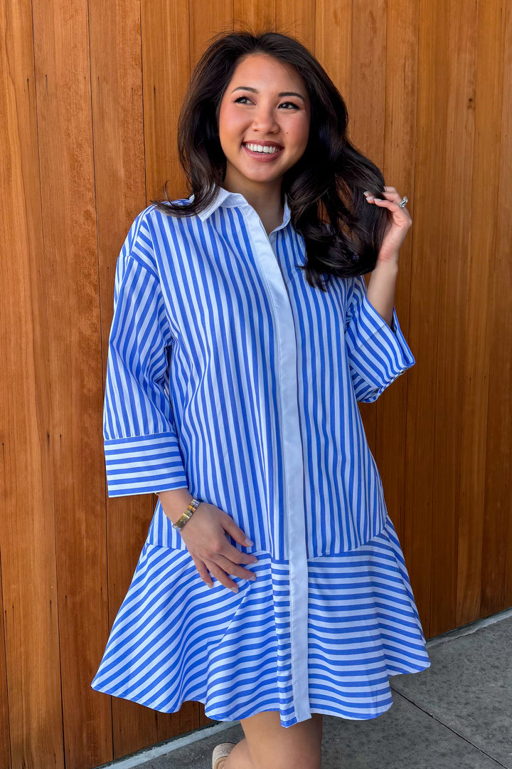 Charmed Feeling Dress- Blue