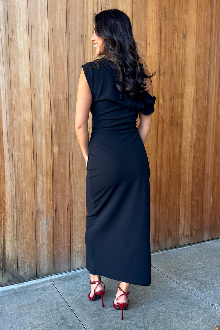 Better Perspective Asymmetrical Maxi Dress