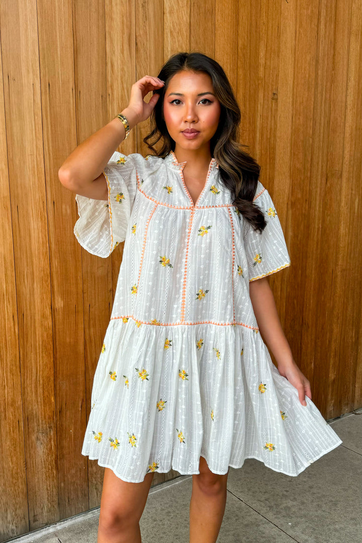My Heart Blooms Embroidered Dress