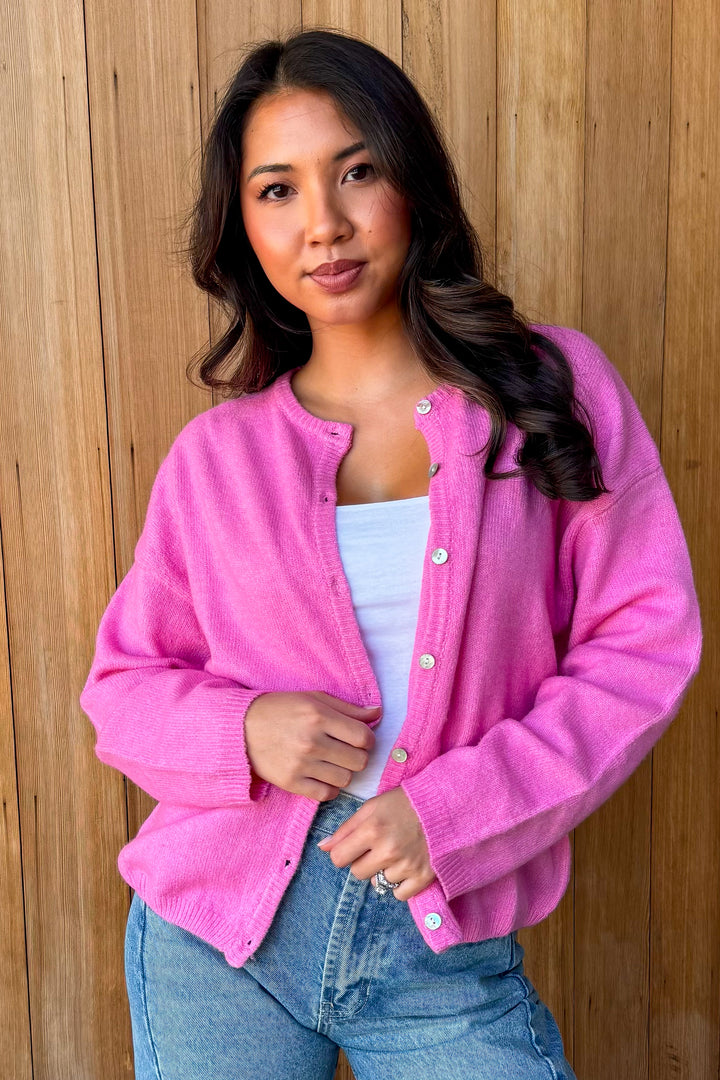 Cozy Cutie Cardigan -Pink