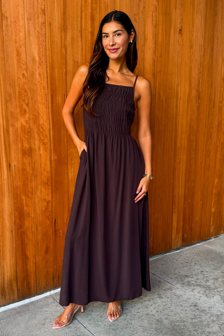 In the Groove Maxi Dress - Brown