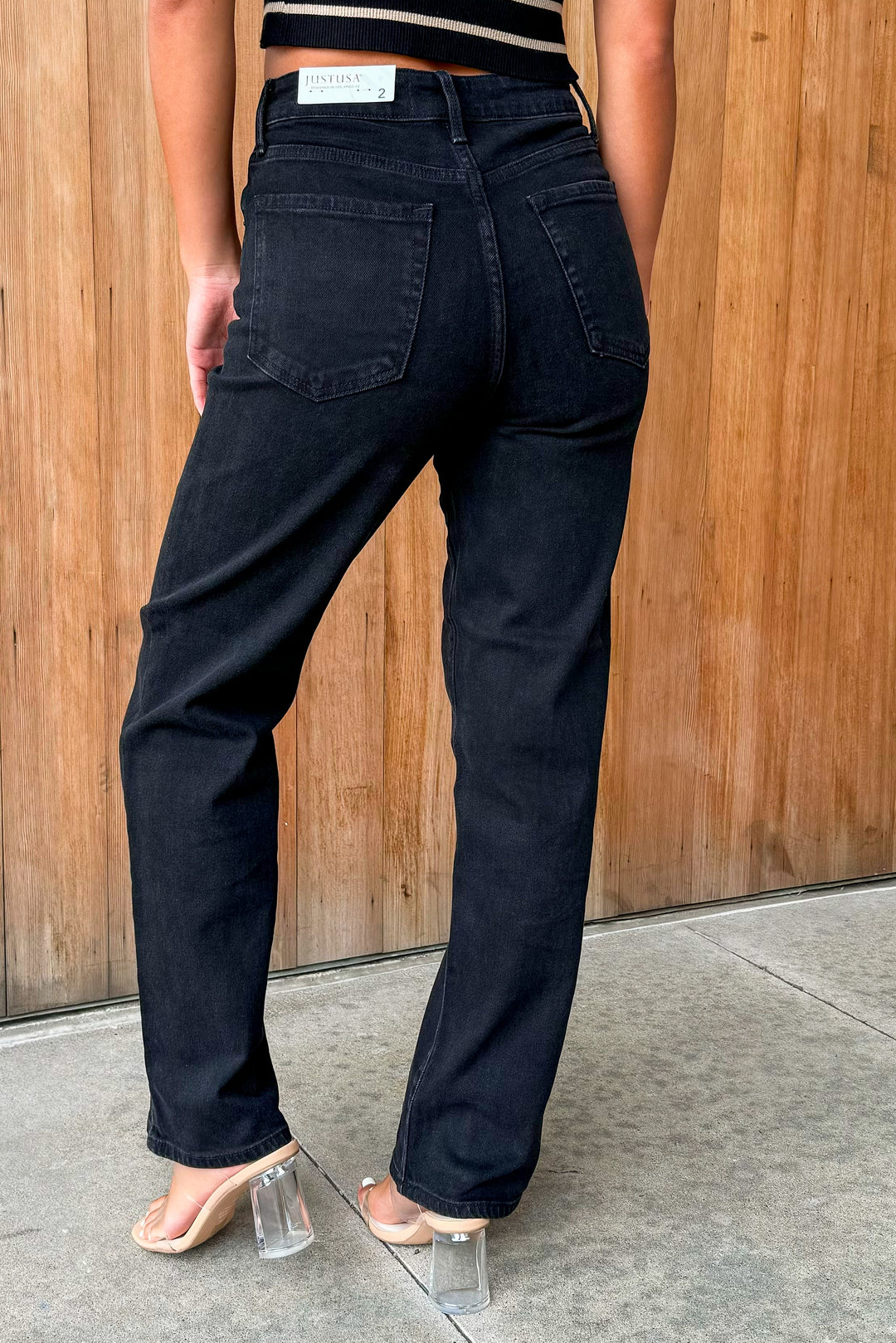 Just Usa: For a Good Time Relaxed Black Straight Denim