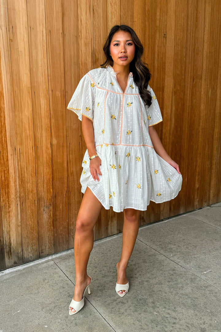 My Heart Blooms Embroidered Dress