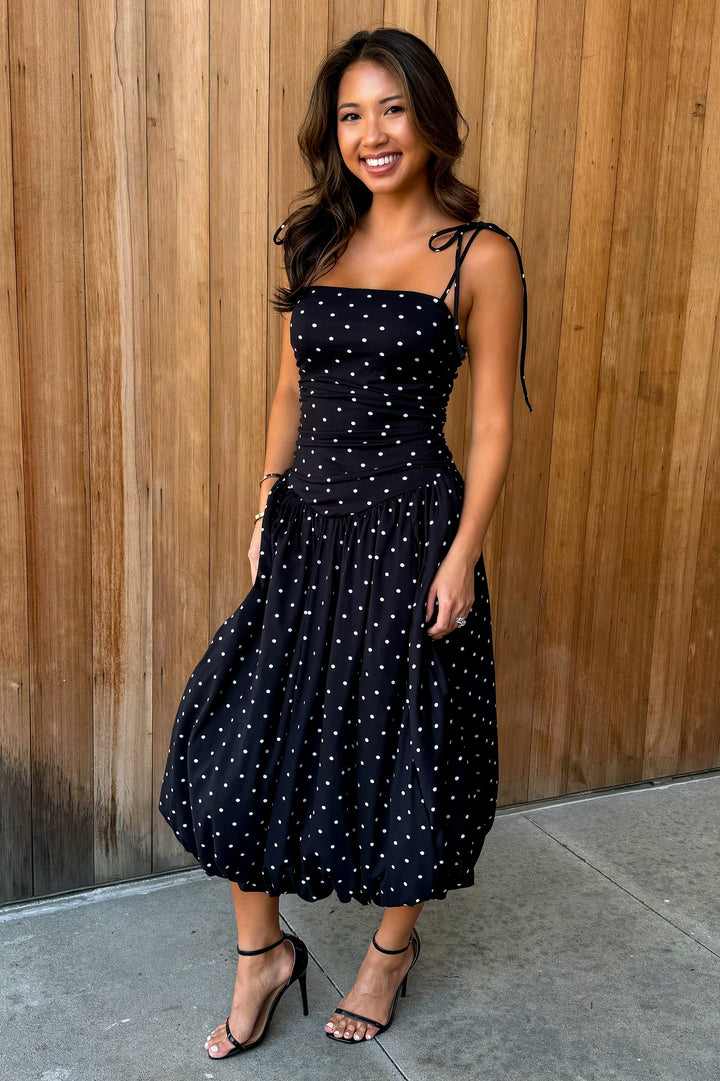 Paris is Waiting Sleeveless Balloon Midi Dress