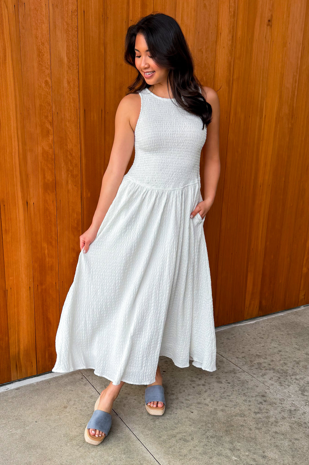 True Romance Smocked Maxi Dress