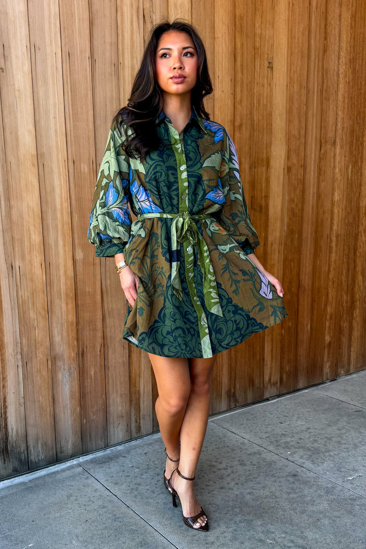 Bold Touch Botanical Print Dress