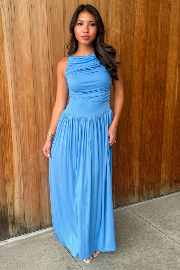 You know Me Maxi Dress -Light Blue