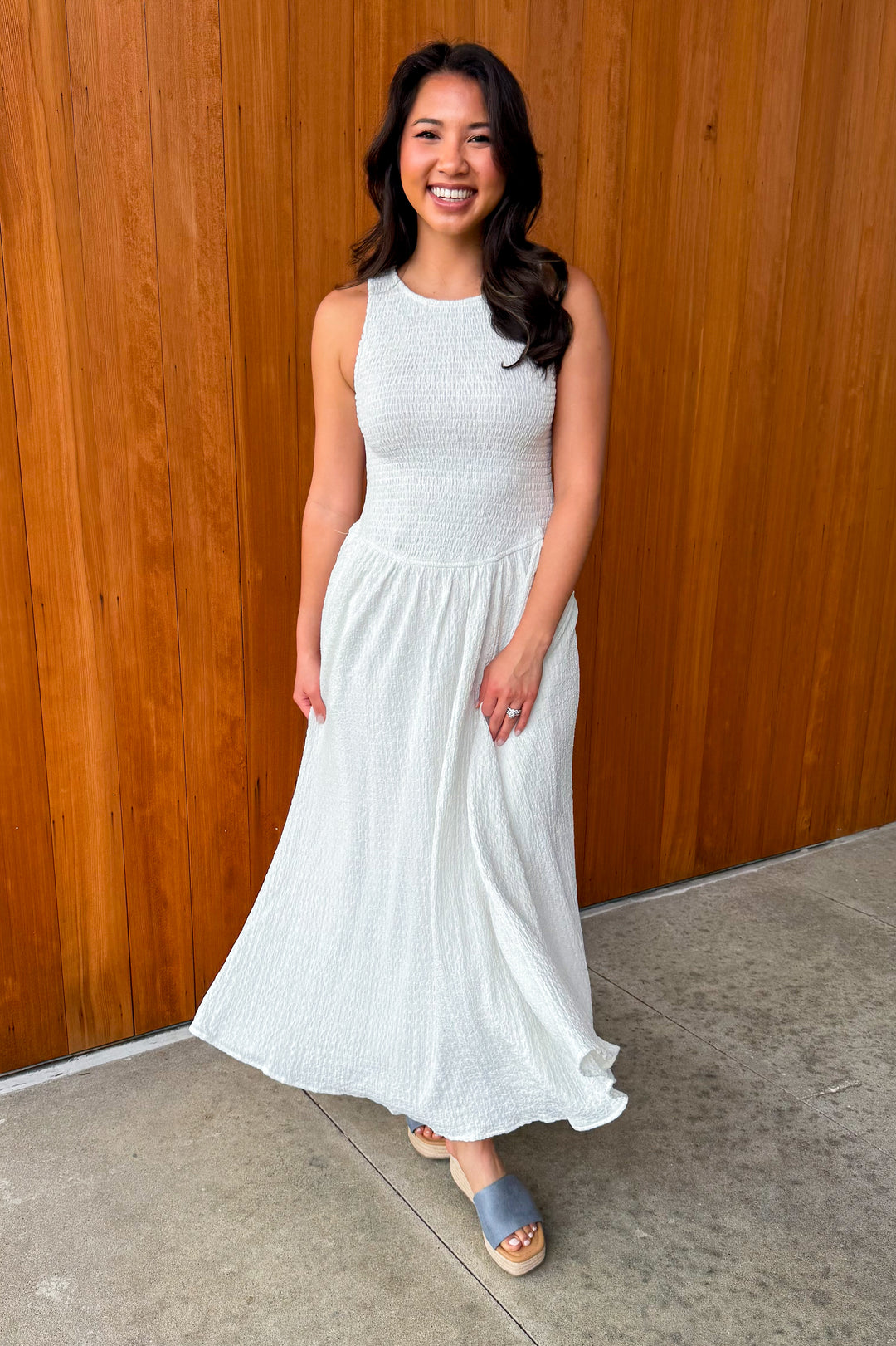 True Romance Smocked Maxi Dress