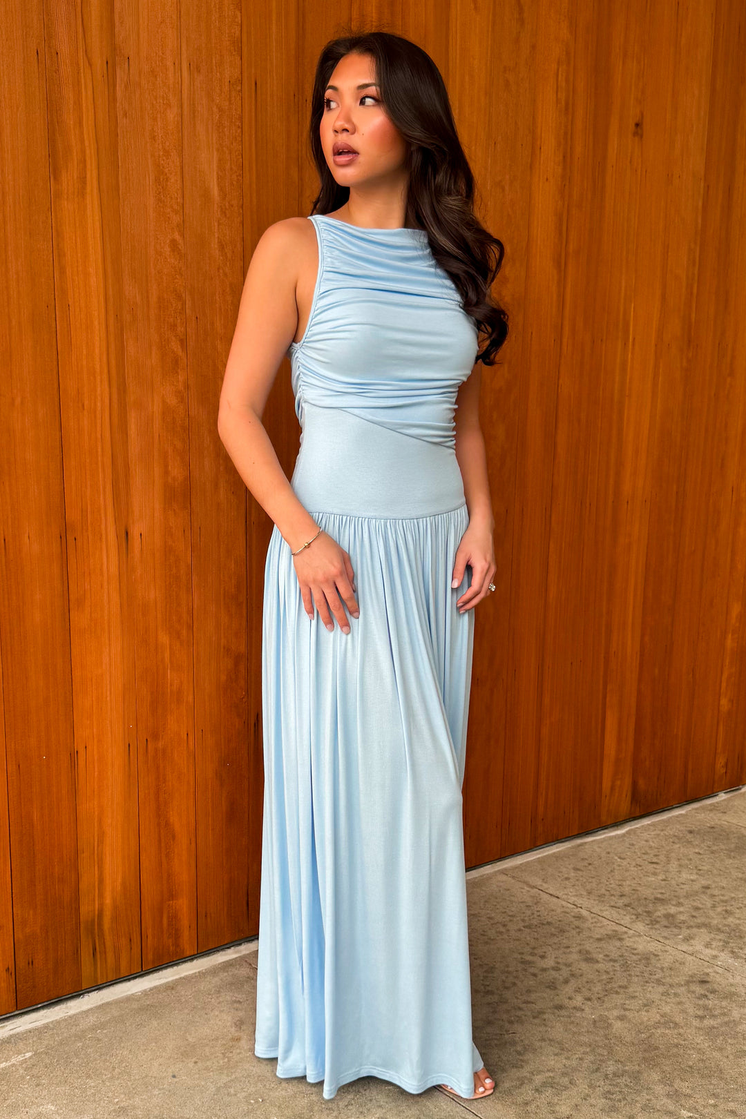 You know Me Maxi Dress - Lt Blue