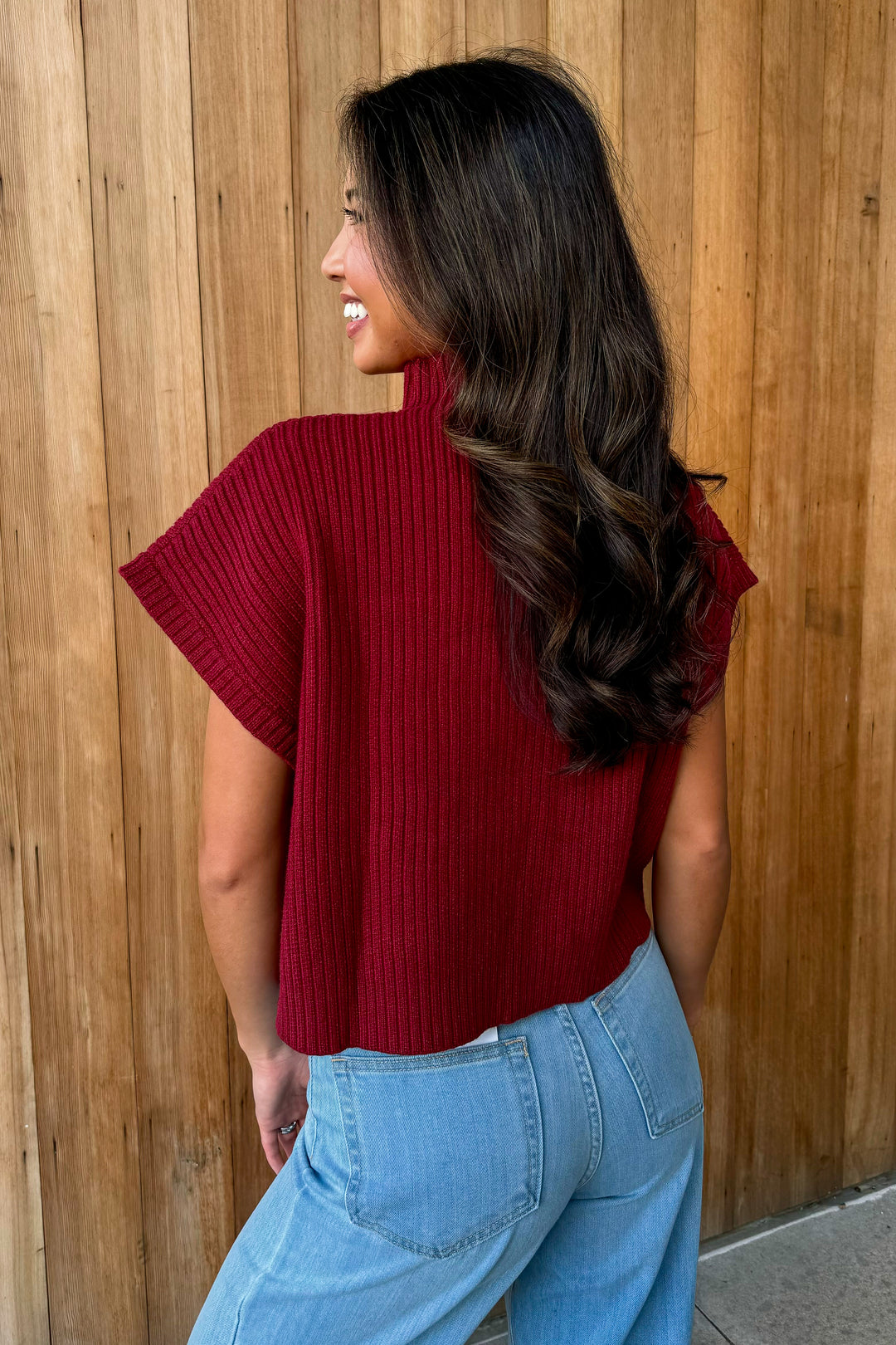 Room For More Ruby Mock Neck Cropped Sweater