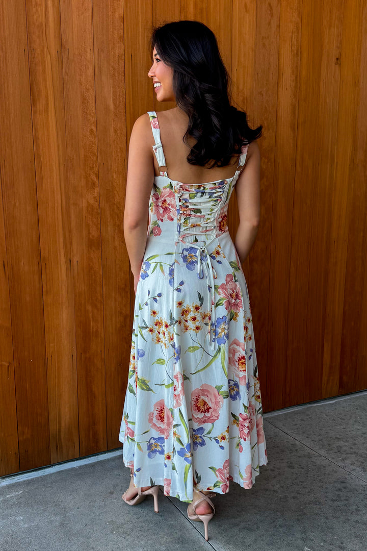 Destined For Romance Midi Dress- Spring Garden
