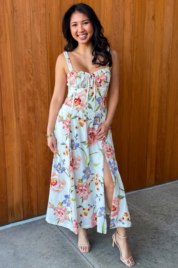 Destined For Romance Midi Dress- Spring Garden