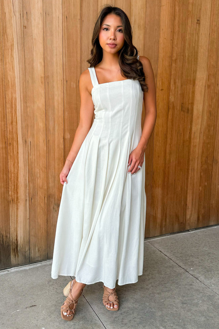 Amalfi Coast Ivory Midi Dress