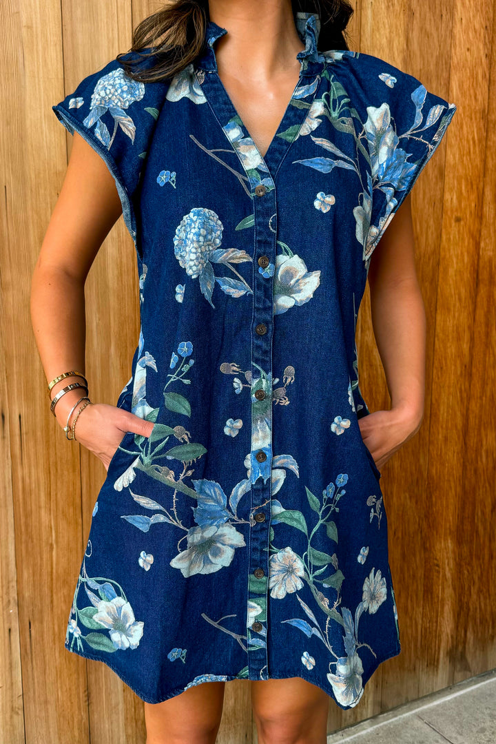 Loved by You Denim Floral Dress