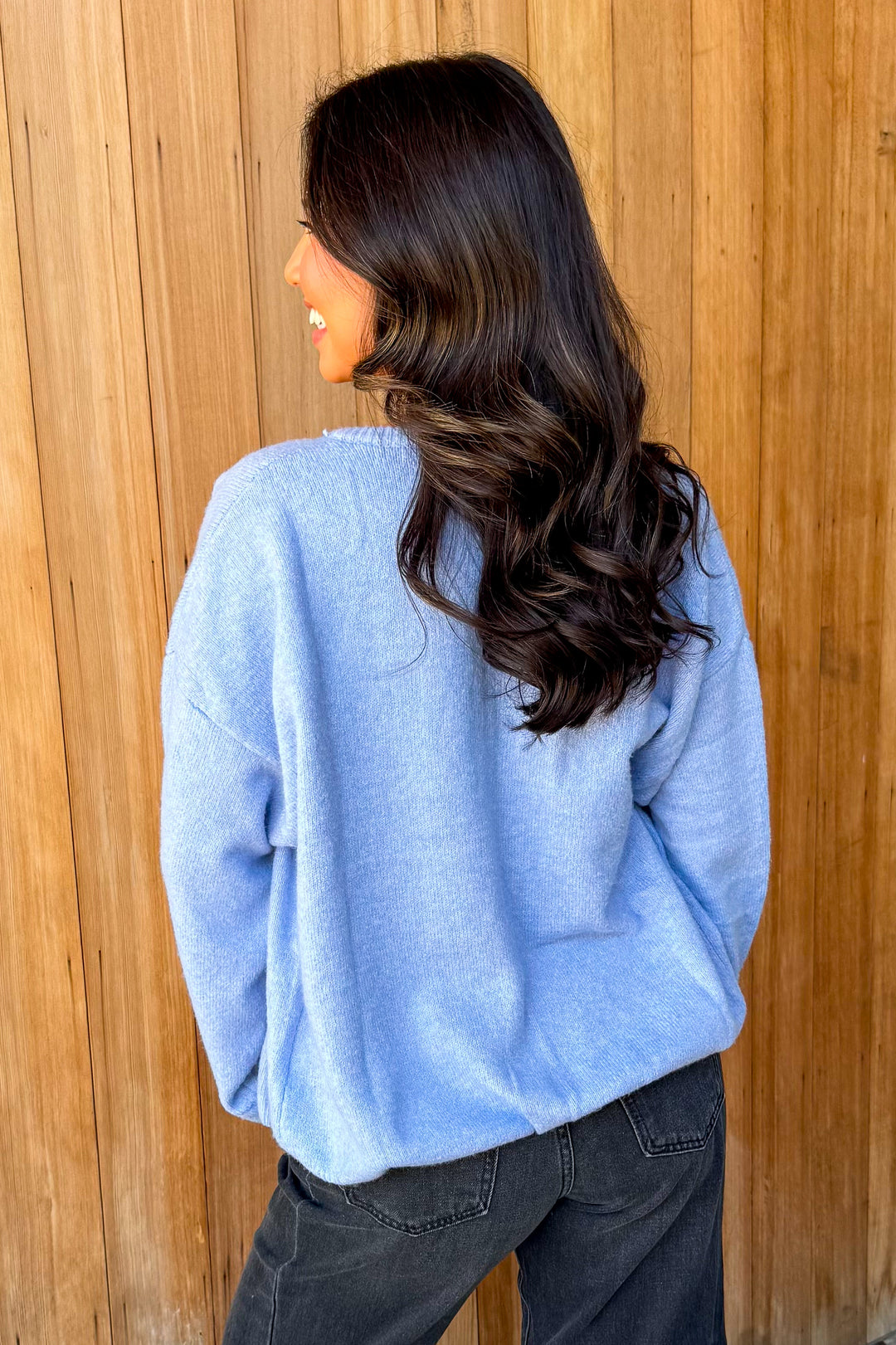 Cozy Cutie Cardigan -Light Blue
