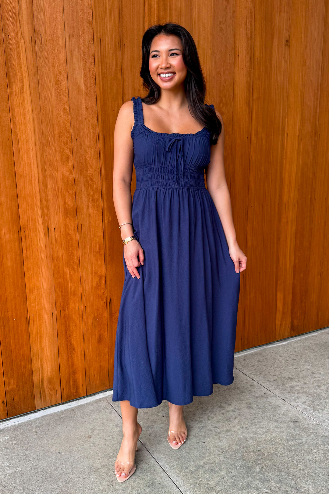 Happy Place Dress- Navy