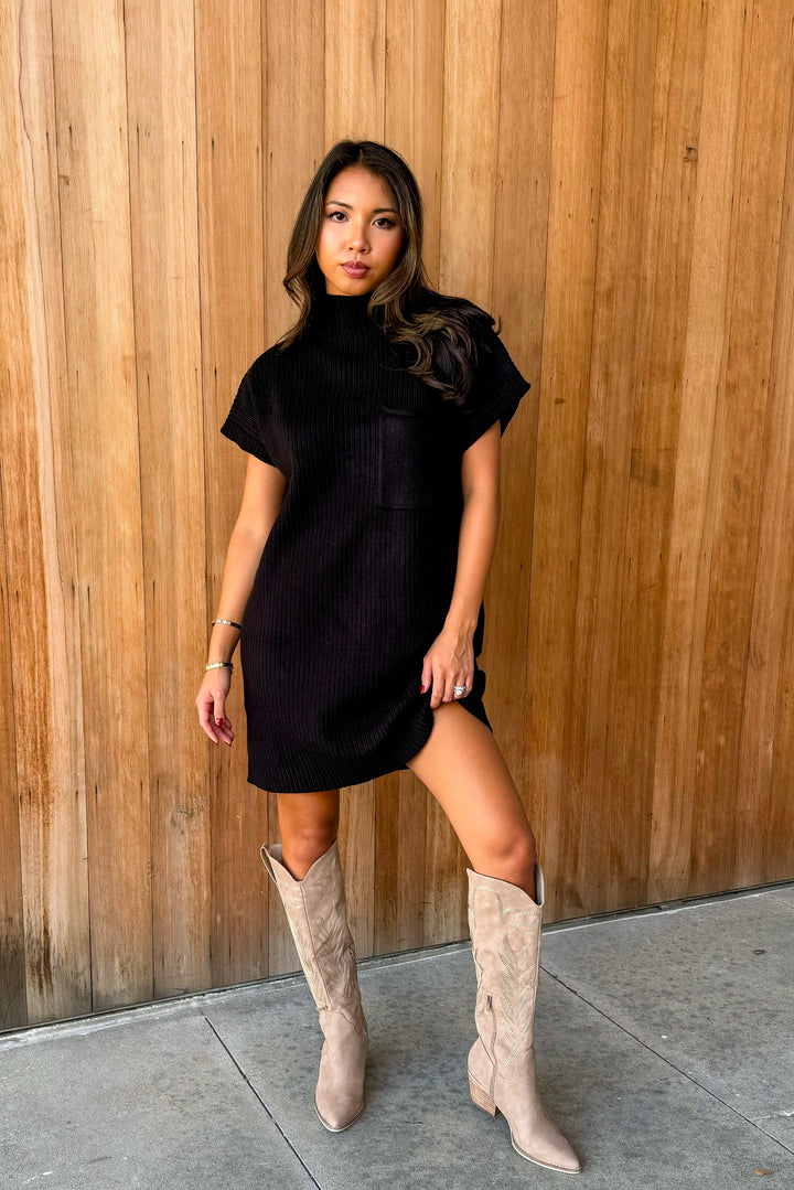 Nothing Basic Black Sweater Dress