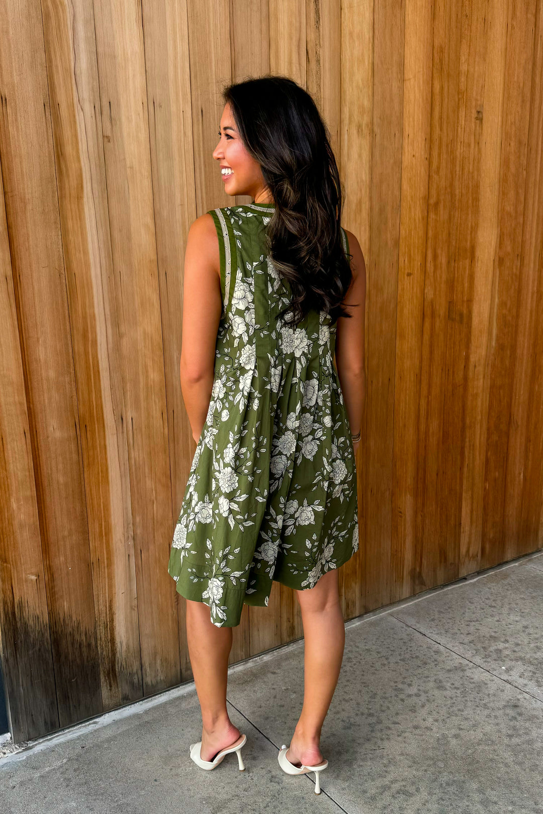 So it Goes Pleated Floral Mini Dress