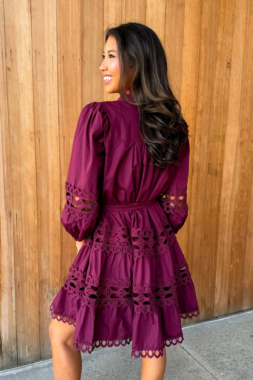 Timeless Merlot Lace Dress