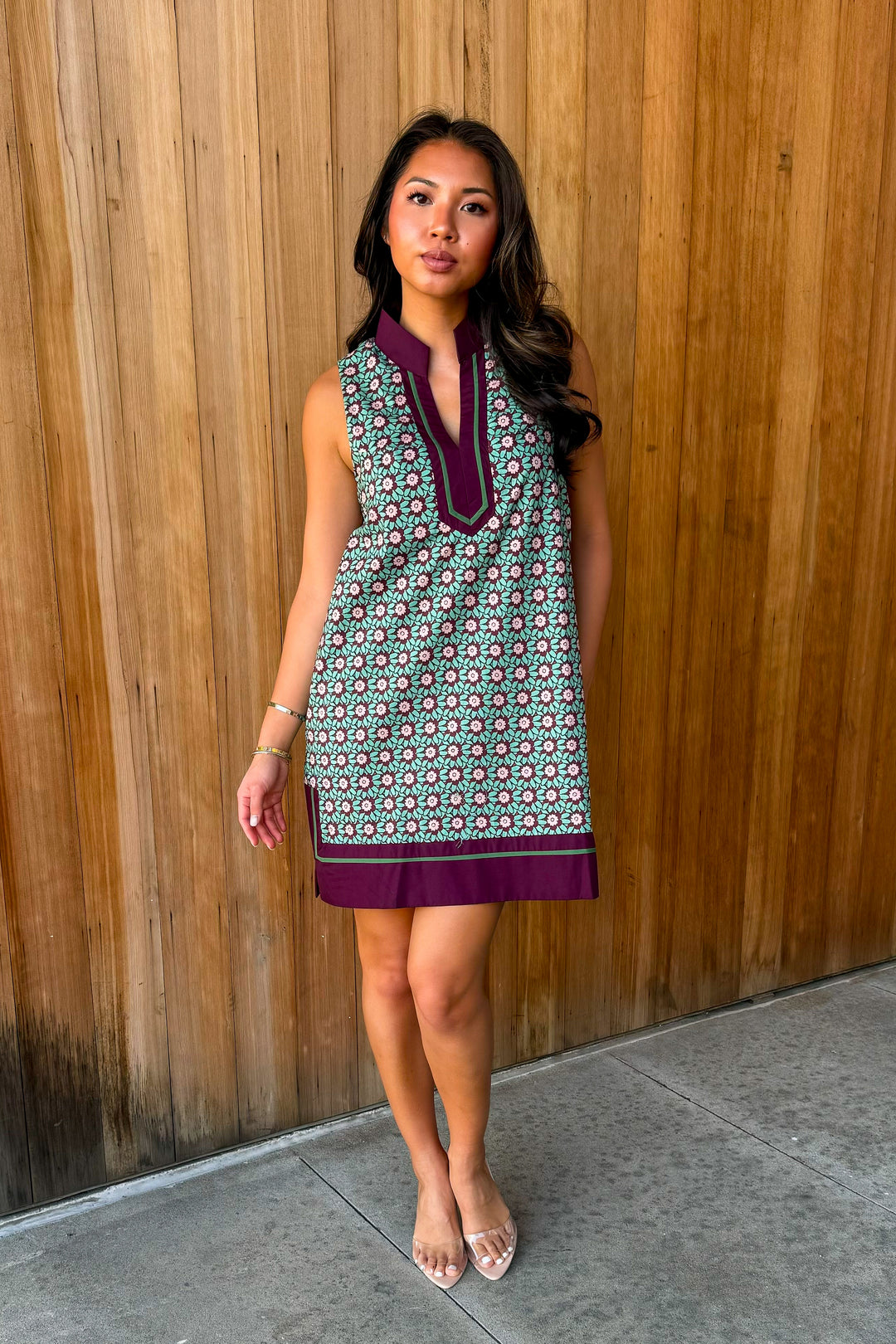 City Blooms Floral Mini Dress - Forest