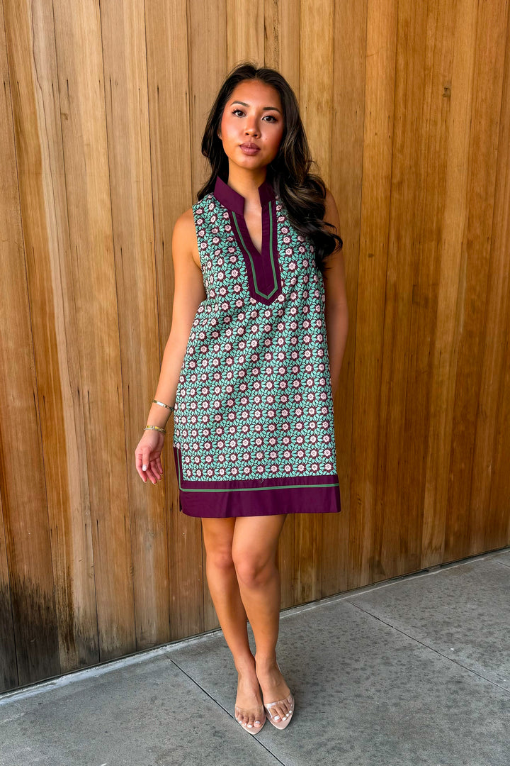 City Blooms Floral Mini Dress - Forest