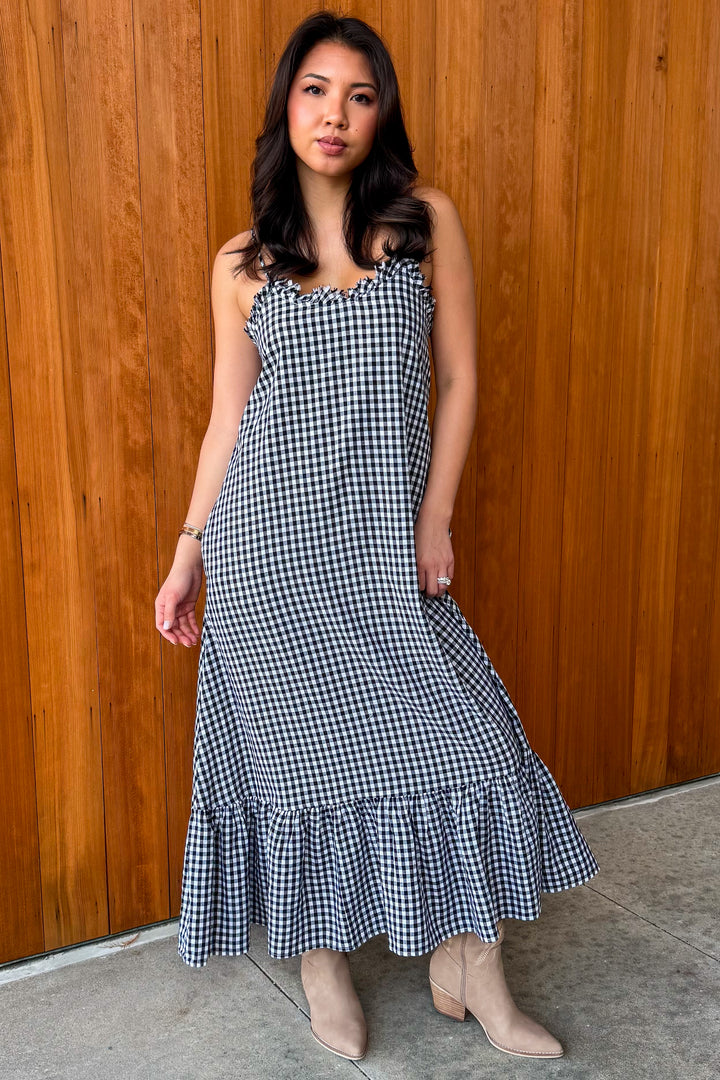 Weekend Love Gingham Maxi Dress